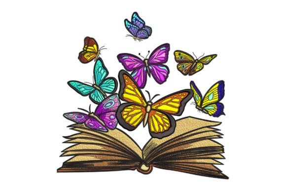 Book and Butterflies Embroidery Review