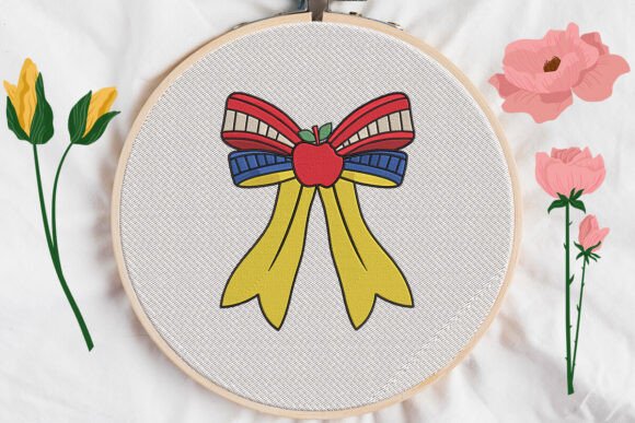 Bow Teacher Applique: A Charming Addition for Etsy Sellers