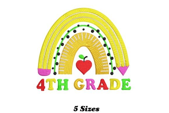 Delightful 4th Grade Rainbow: A Seasonal Embroidery Must-Have