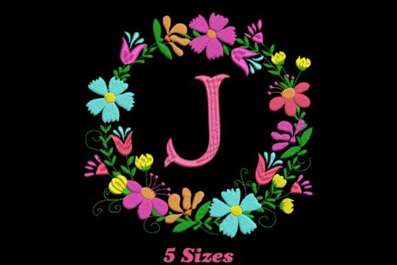 Flower Alphabet Letter J: A Whimsical Design for Craft Fair Charm