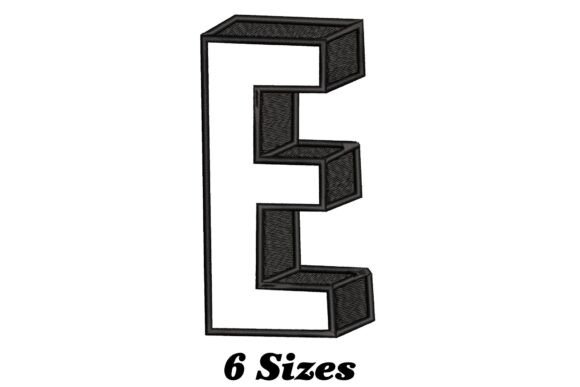 Stylish Letter E: A Versatile Embroidery Design for Boutique Apparel