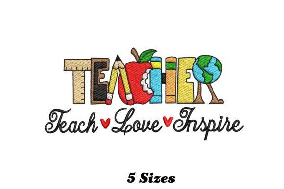 Teach Love Inspire Teacher: A Seasonal Embroidery Gem